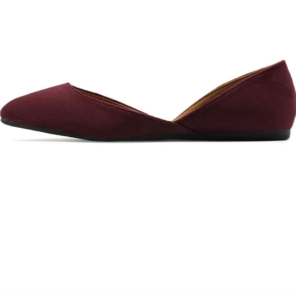 BRAND NEW TIME &TRU MEMORY FOAM WOMEN'S FAUX SUEDE SLIP ON COMFORT FLAT SHOE